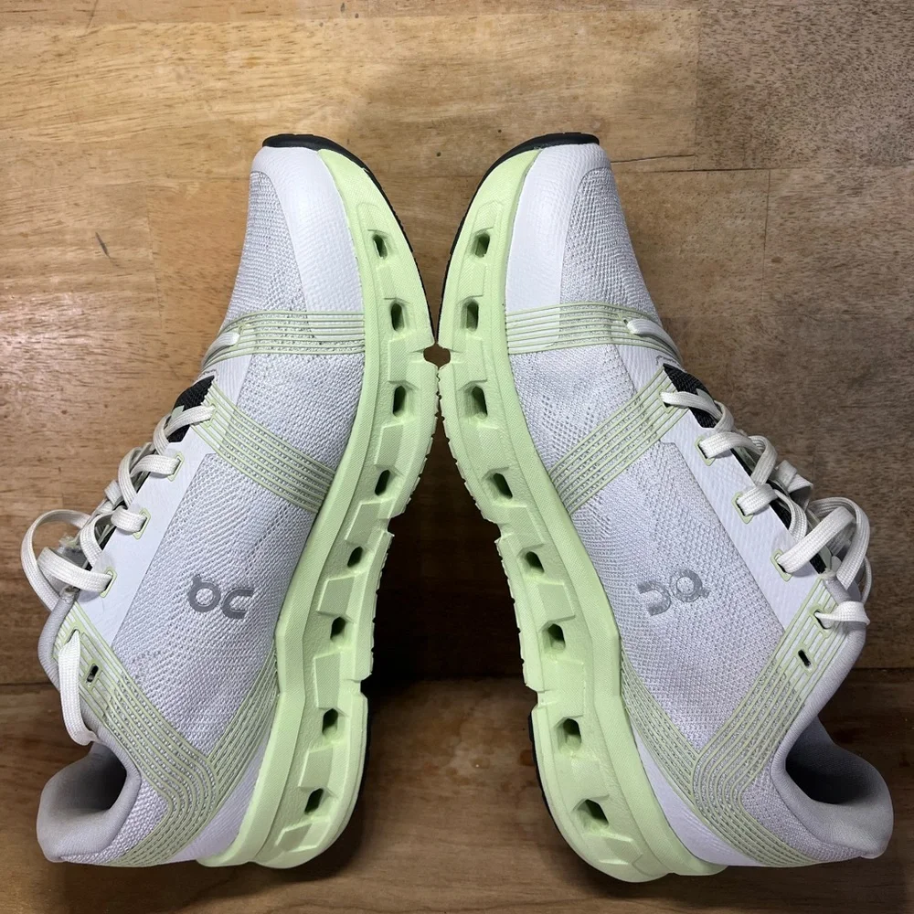 On Cloudgo REFLECTIVE Womens Size 8.5 Running Shoes Sneakers White Meadow - Picture 6 of 12